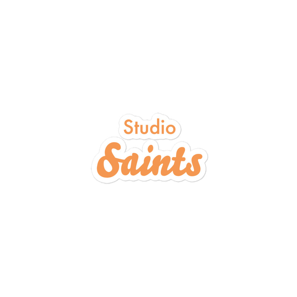 Bubble-free Studio Saints stickers