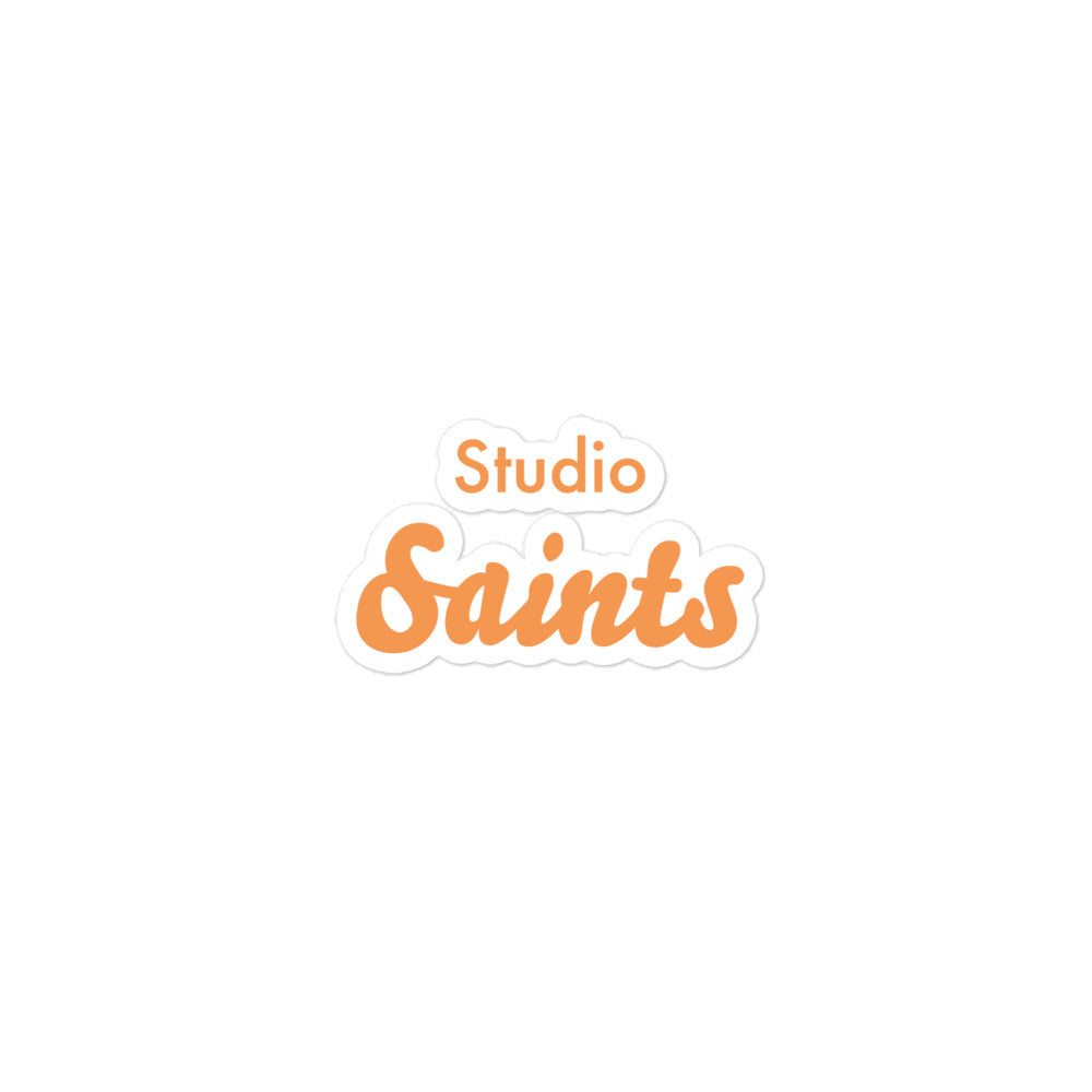 Bubble-free Studio Saints stickers